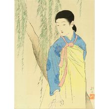 Takeuchi Keishu: Frontispiece of a novel, from - Hara Shobō