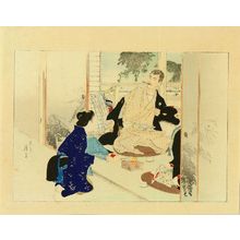 富岡英泉: Frontispiece of a novel, 1896 - 原書房