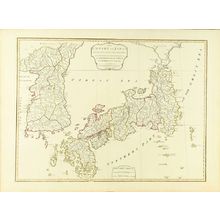 Kempfer & Portuguese: Map of Japan and Korea, copperplate, hand-applied color, 1794 - Hara Shobō