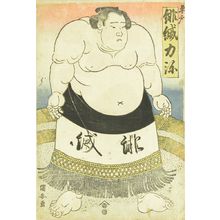 歌川国安: Portrait of the sumo wrestler Hiodoshi Rikiya, c.1824 - 原書房