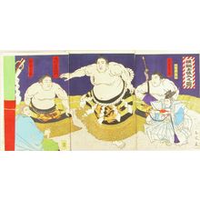 TAMANAMI: A Yokozuna entering the ring, triptych, 1901 - Hara Shobō