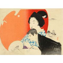 Takeuchi Keishu: A frontispiece of a novel in - Hara Shobō