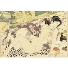 Keisai Eisen: An erotic scene titled - Hara Shobō