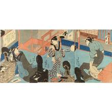 Japanese Print "Beauties in an interior, titled" by Utagawa Kunisada, 歌川国貞 (KUNISADA)