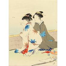 Kaburagi Kiyokata: A frontispiece of a novel, 1910 - Hara Shobō