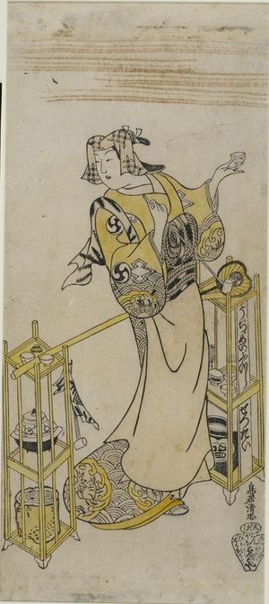 鳥居清忠: Tea Vendor, Edo period, early 18th century - ハーバード大学