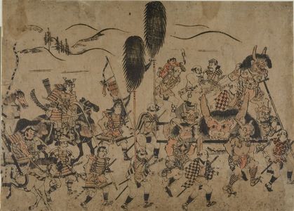 Hishikawa Moronobu: Legendary Victory Procession (Shuten Dôji?), Early Edo period, circa 1680 - Harvard Art Museum