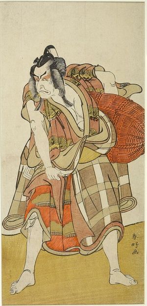 勝川春好: Actor Ichikawa Danjûrô 5th as Matsuômaru in the Play Sugawara Denjû Tenarai Kagami, Edo period, circa 1780s - ハーバード大学
