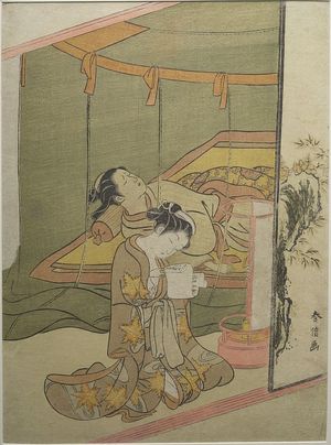 鈴木春信: The Secret Love Letter, Edo period, circa 1765-1770 - ハーバード大学