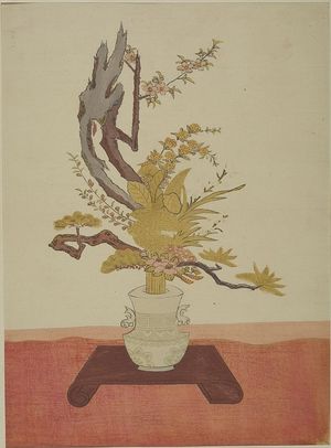 Isoda Koryusai: Flower Arrangement, Mid Edo period, circa 1765-1780 - Harvard Art Museum