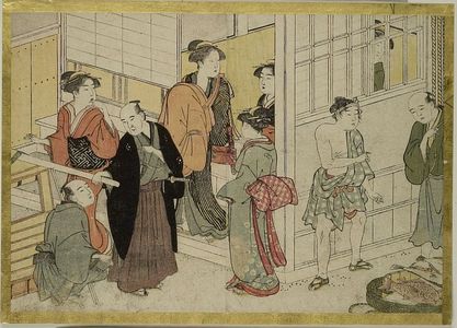 Katsukawa Shunsho: Street Scene (book illustration), Edo period, late 18th century - Harvard Art Museum