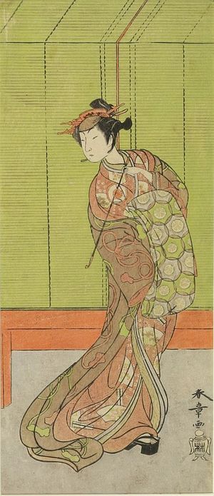 Katsukawa Shunsho: Actor Iwai Hanshirô 4th AS AGEMAKI - Harvard Art Museum