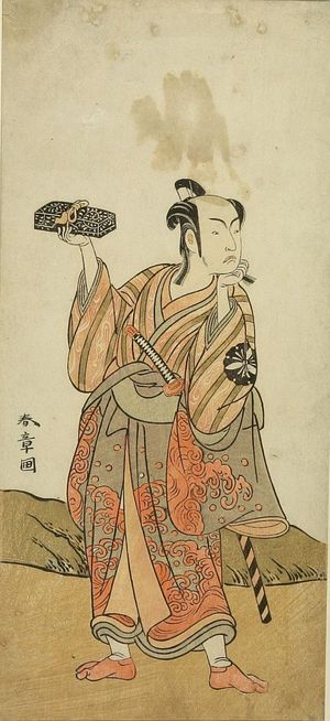 勝川春章: UNIDENTIFIED ACTOR HOLDING A LACQUER BOX - ハーバード大学