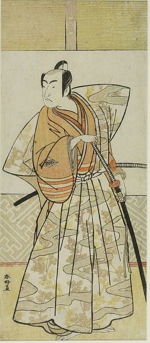 勝川春好: Actor Ichikawa UMEZO AS A SAMURAI, Edo period, - ハーバード大学