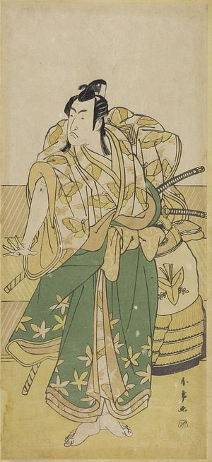 Katsukawa Shunjô: Actor Ichikawa Monnosuke AS SOGA NO GORO, Edo period, - ハーバード大学
