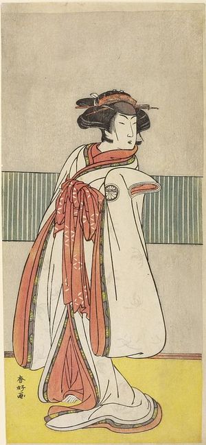 勝川春好: WOMAN IN WHITE KIMONO - ハーバード大学