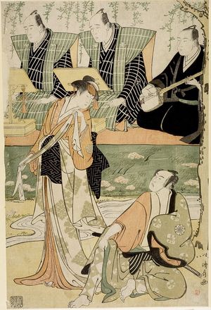 Torii Kiyonaga: Actors Mimaru Tomijirô and Matsumoto Kôshirô 1st, Mid Edo period, circa 1784-1785 - Harvard Art Museum