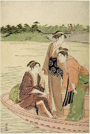Torii Kiyonaga: Three Women Boating - Harvard Art Museum