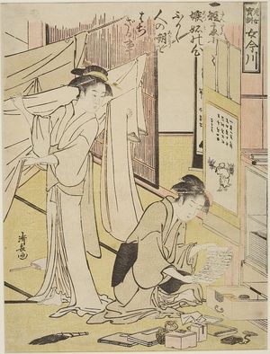 Torii Kiyonaga: The Jealous Sister, from the series A Young Girl's Education from the Onna Imagawa (Jijo hôkun Onna Imagawa) - Harvard Art Museum