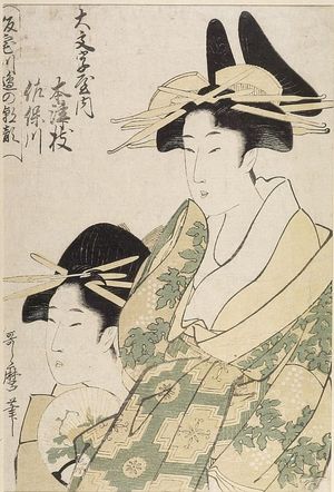 Kitagawa Utamaro, 喜多川歌麿 (Kitagawa Utamaro)による浮世絵「2 WOMAN」