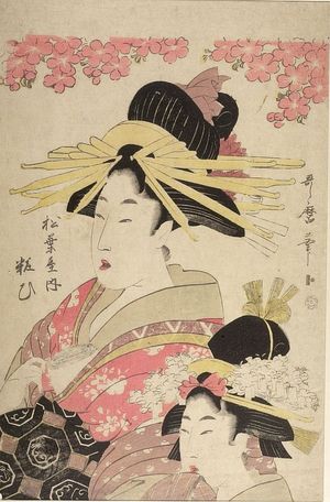 Kitagawa Utamaro, 喜多川歌麿 (Kitagawa Utamaro II)による浮世絵「2 WOMENS HEADS」