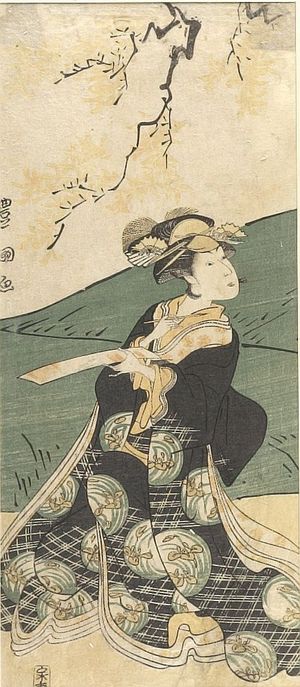 Utagawa Toyokuni I: UNIDENTIFIED ACTOR AS A WOMAN - Harvard Art Museum