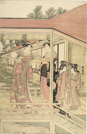 Utagawa Toyokuni I: TWO WOMEN AND TWO CHILDREN - Harvard Art Museum