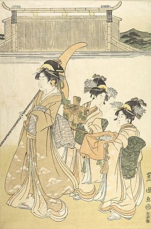 Utagawa Toyokuni I: A WOMAN AND TWO GIRLS - Harvard Art Museum