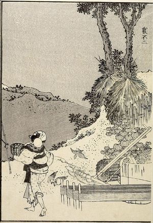 葛飾北斎: Fuji from Behind (Ura Fuji): Detatched page from One Hundred Views of Mount Fuji (Fugaku hyakkei) Vol. 1, Edo period, 1834 (Tempô 5) - ハーバード大学