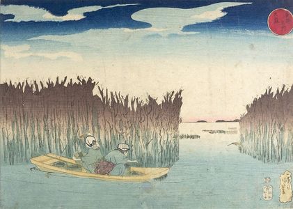 Utagawa Kuniyoshi: To To Meisho Series in Gathering Seaweed at Omon - Harvard Art Museum