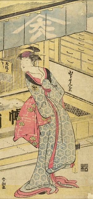 Katsushika Hokusai: Actor YAMASHITA KINSAKU AS A TEA HOUSE WAITRESS - Harvard Art Museum