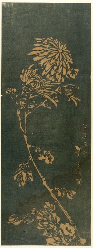 Katsushika Hokusai: CHRYSANTHEMUM SPRAY - Harvard Art Museum - Ukiyo-e ...
