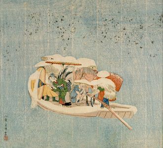 Kitao Shigemasa: Ferry Boat in Snow Storms - Harvard Art Museum