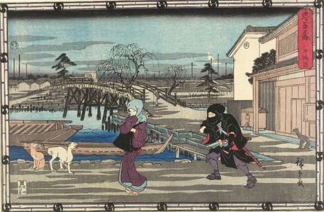 歌川広重: Act Ten from the series Treasury of Loyal Retainers (Chûshingura: Jû danme), Late Edo period, circa 1843-1845 - ハーバード大学