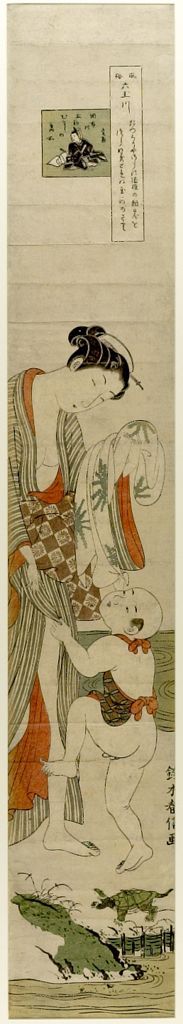 Suzuki Harunobu: Chôfu Jewel River, a Famous Place in Musashi Province (Chôfu no Tamagawa, Musashi no meisho), from the series Six Jewel Rivers in Popular Customs (Fûzoku mu Tamagawa), Edo period, circa 1769-1770 (Meiwa 6-7) - Harvard Art Museum