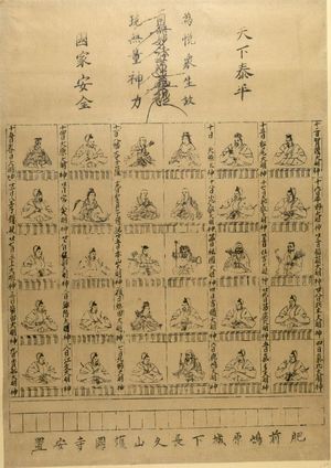 無款: Thirty Deified National Heroes Representing Thirty Japanese Shrines - ハーバード大学
