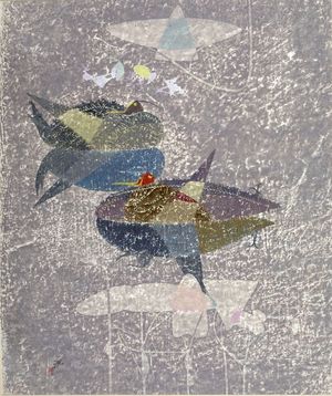 栗山茂: Floating Sleep - Winter Birds, Shôwa period, dated 1962 - ハーバード大学