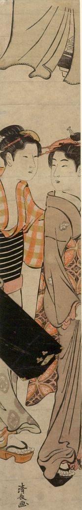 Torii Kiyonaga: Geisha and Servant Walking, Edo period, 1781 - Harvard Art Museum