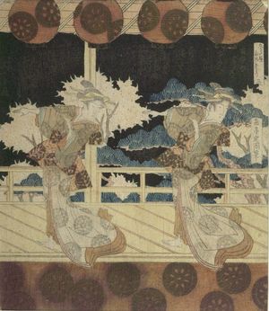 Yashima Gakutei: Cherry Blossom Dance, Edo period, - Harvard Art Museum