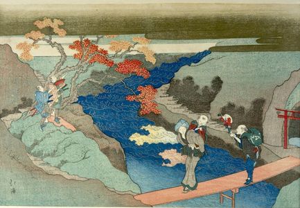Totoya Hokkei: SNOW, MOON AND FLOWERS, MAPLES ON THE TAKI RIVER - Harvard Art Museum