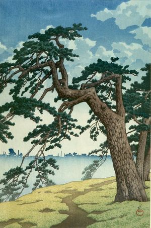 Kawase Hasui: Misty Morning at Yotsuya Mitsuke (Kasumi no asa: Yotsuya Mitsuke), Shôwa period, dated 1932 - Harvard Art Museum