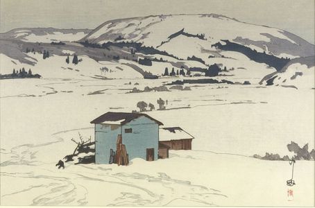 吉田博: Winter in Taguchi (Taguchi no fuyu), Shôwa period, dated 1927 - ハーバード大学
