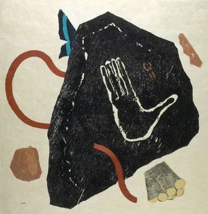 恩地孝四郎: Family of the Mountain (posthumous edition circa 1957), Shôwa period, dated 1957 - ハーバード大学