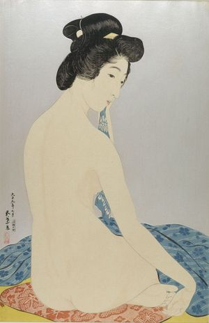 Hashiguchi Goyo: Woman After the Bath (Yokugo no onna), Taishô period, dated 1920 - Harvard Art Museum