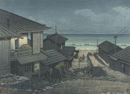 川瀬巴水: Cloudy Day in Mito: Woodblock Version, Shôwa period, dated 1946 - ハーバード大学