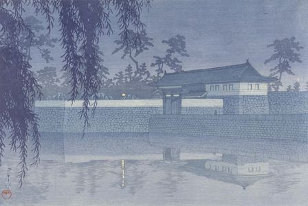 川瀬巴水: Sakuradamon, Shôwa period, dated 1928 - ハーバード大学