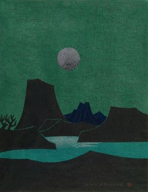 Kanamori Yoshio: Moonlit Landscape, Shôwa period, - ハーバード大学