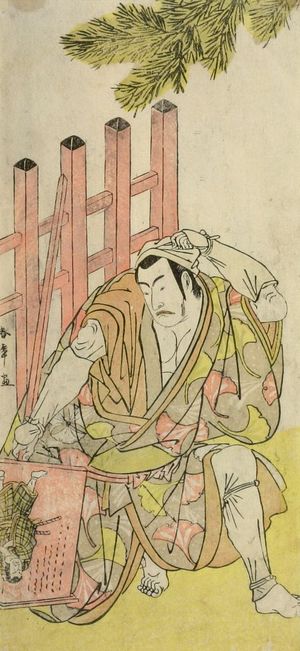 Katsukawa Shunsho: Actor Matsumoto Koshirô 2nd WITH A WOODEN TABLET - Harvard Art Museum