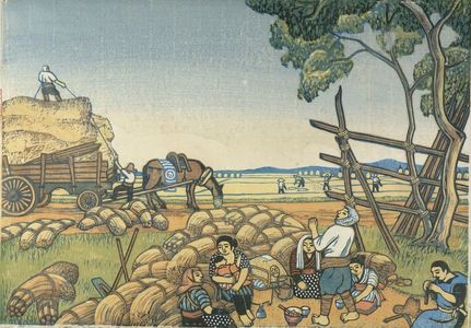 Katsuhira Tokushi: Harvest Scene, Shôwa period, - Harvard Art Museum