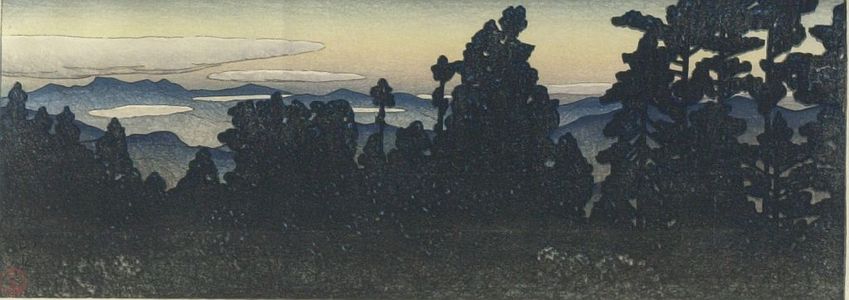 Kawase Hasui: Summer Twilight at Ikano, Taishô period, dated 1919 - Harvard Art Museum